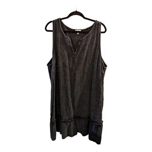 Boho style ruffle sleeveless dress, sz 3x